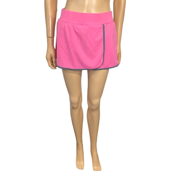 Lands End Women's 8 Skort Skirt Faux Wrap Pink Nylon - Picture 3 of 11